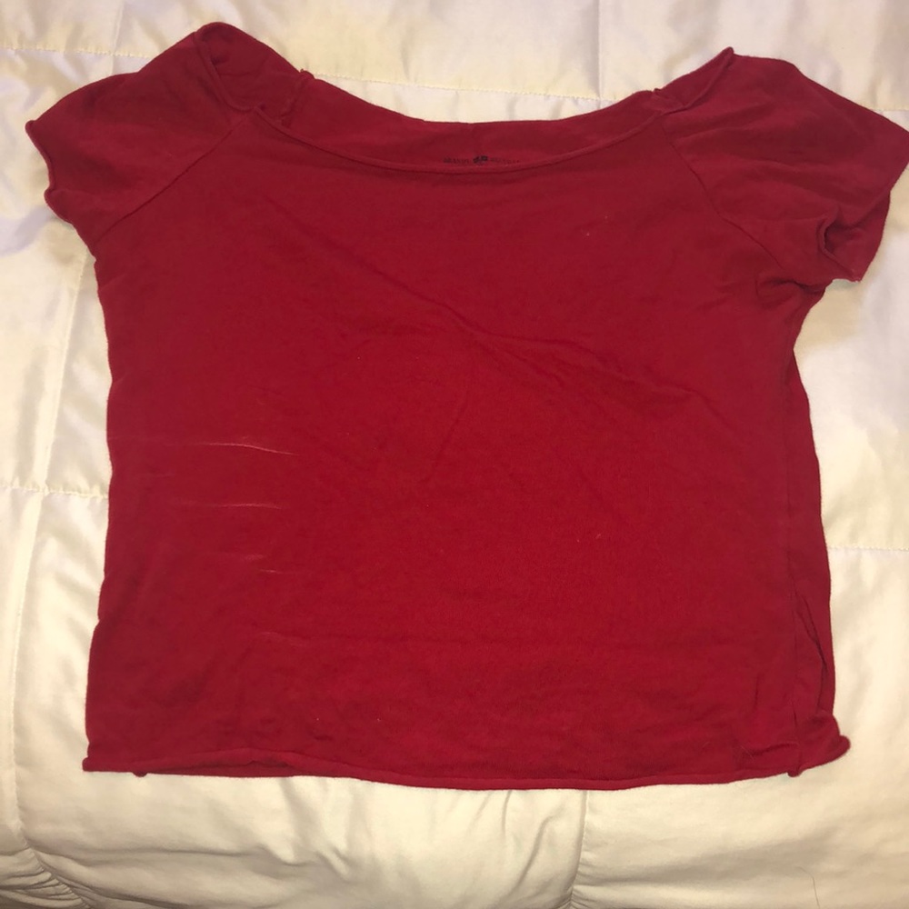 Red brandy off the shoulder top